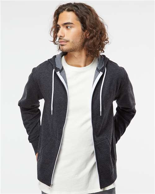 Lightweight Full-Zip Hooded Sweatshirt