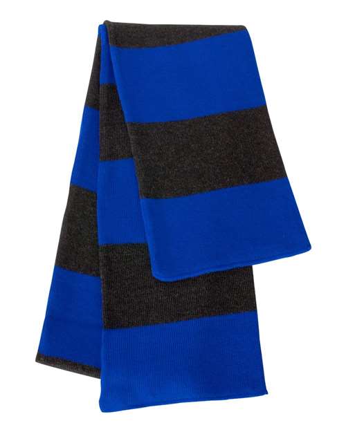 Rugby-Striped Knit Scarf