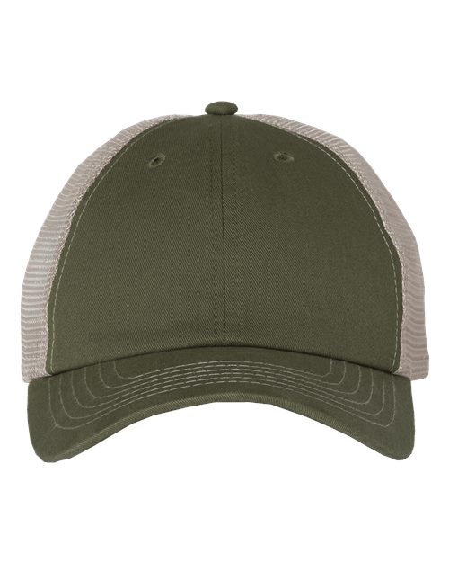 Contrast-Stitch Mesh-Back Cap