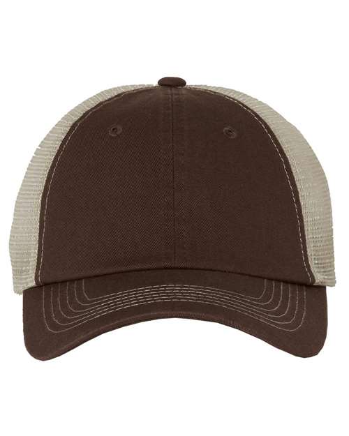 Contrast-Stitch Mesh-Back Cap