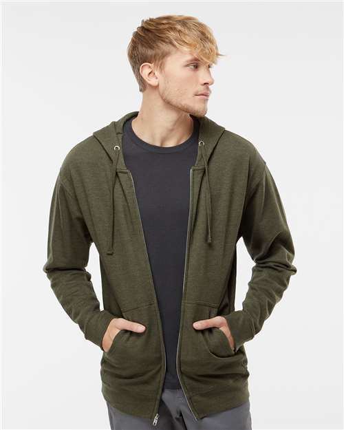 Midweight Full-Zip Hooded Sweatshirt