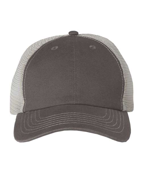 Contrast-Stitch Mesh-Back Cap