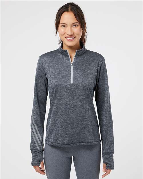 Women's Brushed Terry Heathered Quarter-Zip Pullover