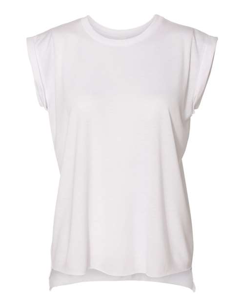 Women’s Flowy Rolled Cuffs Muscle Tee